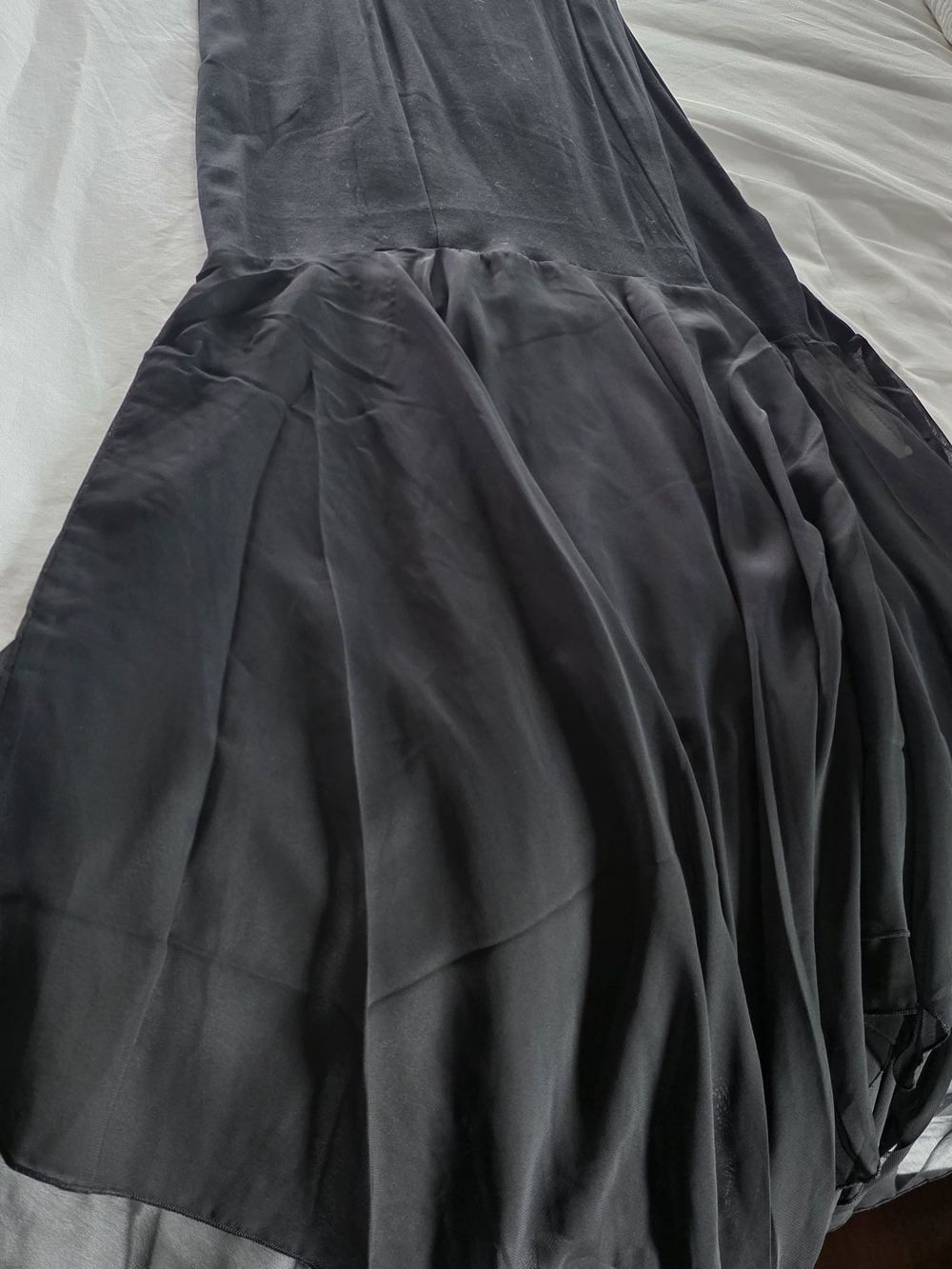 Commense Black Dress With Sheer hem. New With Tags - Picture 3 of 7